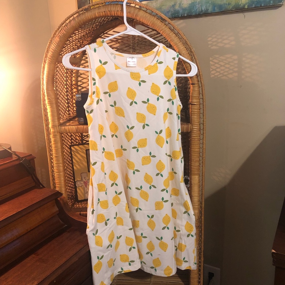 Lemon Print Sleeveless Dress